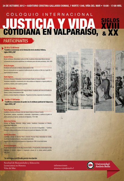 Coloquio Internacional Justicia y Vida Cotidiana en Valparaíso